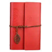 3PCS Creative Retro Autumn Leaves Pattern Loose-leaf Travel Diary Notebook