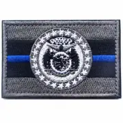 VELCRO® BRAND Fastener Morale HOOK PATCH State Of Missouri BLUE LINE 3x2"