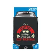 Im A Geeky Dad - Funny Novelty Stubby Holder With Base
