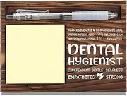 Dental Hygienist Appreciation Gifts, Thank You Gift for Dental Hygienist, Dentistry Office Coworkers Staff Appreciation Gifts, Sticky Note Holder Wooden Notepad & Pen Holder 6.5" x 4.7" - FTA263