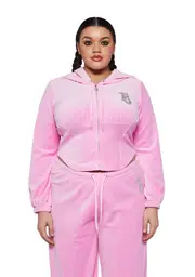 [Dolls Kill x Bratz] Plus Keep It Glossy Corset Hoodie