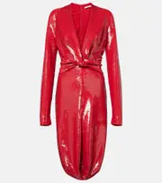[Ferragamo] Ferragamo Sequined gown AU 8 red