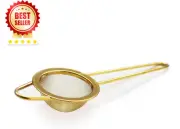 Matcha Sieve & Tea Strainer - Fine Mesh Stainless Steel, Gold Mini Sifter