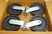 Phenolic Wheel Casters 8" x 2" Heavy Duty 2 Swivel and 2 Non-Swivel M4301