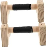 MUELODSIC 2pcs Wooden Bars Anti- Handles for Home Gym Ergonomic Parallettes for Men and Women Versatile Training Equipment for Calisthenics and Fitness Workouts