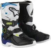 Alpinestars Tech 3S Kids Boots (12J, White/Black/Enamel/Blue)