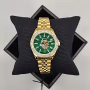Timex X Jacquie Aiche Legacy Malachite Tribe Eye Flower Watch 36mm