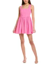 JL LUXE Corset Denim Twill Mini Dress