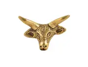 The Duke Bull Brass Cabinetry Hook - Little Swagger