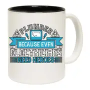 Plumber Because Even Electricians Need Heroes Sparky Mug Cup