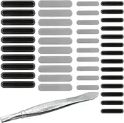 44 Pack Phone Speaker Dustproof Stickers Protector with Tweezers,Mesh Anti Dust Proof Adhesive Cover Kit Compatible with iPhone 15 14 13 12 11 Pro Max Mini X XS XR Plus, 2 Sizes, 2 Colors