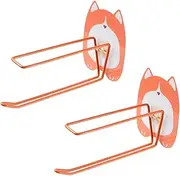 Angoily 2Pcs Cartoon Corgi Clothes Hanger Holder Punch Storage Rack Multi Purpose Hook for Bathroom and Balcony Durable Display Hanger for Easy Organization