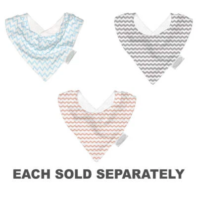 Silly Billyz Comfortable and Adjustable Quality Jersey Chevron Bandana Bib