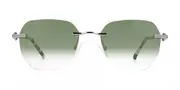 Men's Sunglasses - Geometric Metal Silver Rimless - SmartBuy Collection