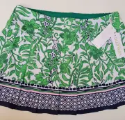 NWT Lilly Pulitzer Annora Skort Fiddle Leaf Green Lil Escape Plan Large (09053D)