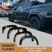 For Mitsubishi Triton MR 2019-2024 Fender Flares Wheel Arch Wide Body Matt Black