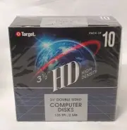 ️NEW TARGET 3.5" DISKETTES DISK FLOPPY DS/HD IBM 2MB 1999 VINTAGE RETRO 10PACK
