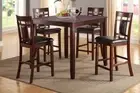 NEW Classic Style Cherry Wooden Top Finish 5PC Counter Height Dining Set 1F2252