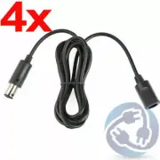 4 Lot X Gamecube WII Black 6 Foot Extension Cable Controller Game Cube