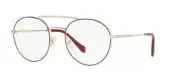 Miu Miu Eyeglass Frames MU51RV R1J1O1 52 Red/Gold For Women Optical Frame