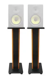 2) Rockville 28" 2-Tone Studio Monitor Speaker Stands For Behringer Truth B2030A