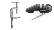 Lansky Convertible Super C-Clamp Mount + Lansky Blademedic Pocket Sharpening Kit Bundle