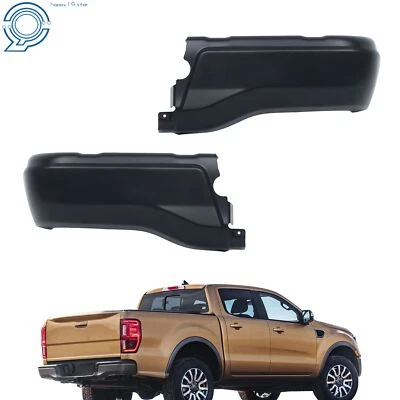 Black Bumper Face Bar RH & LH Fit For 2019-2023 Ford Ranger W/O Sensor Hole