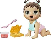 Baby Alive Lil Snacks Doll - Brown Hair - Eats and Poops Snack-Themed 8-Inch Baby Doll, Snack Box Mold - Nuturing Dolls and Toys for Kids - F2618 - Ages 3+