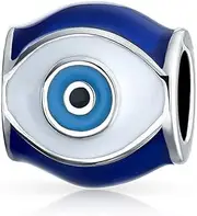 [Bling Jewelry] Personalize Crystal Amulet Protection Talisman Hamsa Hand Blue Evil Eye Spiritual Good Luck Yin Yang Inspirational Dangle Charm Bead For Women Teen Enamel .925 Sterling Silver Fits European Bracelet