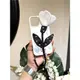 TRstudio原創設計郁金香珍珠裝飾手機殼手機鏈適用于iphone15pro1412溫柔布料可愛韓風全包軟殼花朵圖案