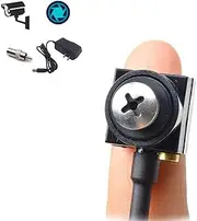 Mini Spy Hidden Camera HD 1000TVL Portable Small CCTV Button Screw Cam Pinhole Convert BNC Security Camera Nanny Cam for Indoor Home Office Surveillance System Hidden Spy Video Cam DVR FPV