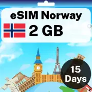 eSIM Norway - 2 GB - 15 Days - Travel eSIM | QR code activation