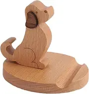Wooden Phone Stand, Wooden Cell Phone Stand Desk Decoration, Mobile Phone Holder for Desk, Portable Cute Dog Cellphone Stand Holder, for Women and Men