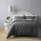 Bianca Riviera Charcoal Doona Quilt Cover Set All Sizes