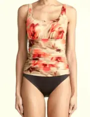Miraclesuit Desert Dream Debbie One Piece Coral Orange Women's Swimsuit Size 16