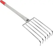 Totority Stainless Steel Claw Rake with Handle Garden and Beach Tool for Digging Mixing Soil and Cleaning Debris Lightweight Durable Design