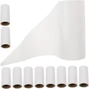 SUPVOX 10pcs Removable Sticky Paper Hair Removal Large Lint Roller for Floors Dog Cat Hair Remover Furniture Lint Remover Dust Fuzz Lint Remover Pet Hair Remover Sticky Roller White