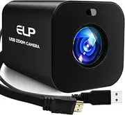 ELP 12X Zoom Webcam 4K 30fps USB Camera 1080P 60fps HDMI Webcamera Autofocus Manual Zoom Infrared Remote Control PC CAMERA H.265 H.264 High Speed Webcamera for Church Streaming Video Conference