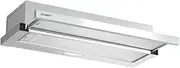 Devanti Range Hood 90cm 900mm Wall Mount Canopy, Stainless Steel Recirculating Duct Kitchen Ventilation, 2 Speed Exhaust Fan Aluminium Filters LED Lights Silver