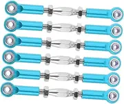 CLISPEED 6Pcs Turnbuckle Rod Linkage Upgrade for Rc Hsp Racing Hpi Truck Buggy Blue Easy Install Machined