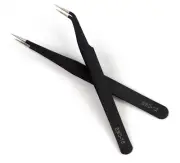 Vetus Tweezer Set Straight + Curve ESD12 & ESD15 Eyelash Extensions