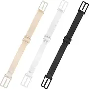 [Giantree] 6 Pcs Bra Strap Clips, Elastic Conceal Straps Bra Holders, Racerback Bra Strap Holders Black/White/Skin Color (6)