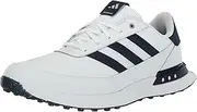 [adidas] Men's S2G Spikeless Leather 24 Golf Shoes, FTWRWHITE/PRELOVINK/SILVERMET, 15