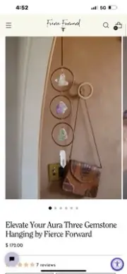 3 Chakra Crystal Hanging, Housewarming Gift, Boho Suncatcher Home Decor, Natural