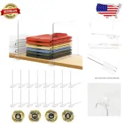 16-Pack Extra Tall 12-Inch Clear Acrylic Shelf Dividers for Optimal Organization