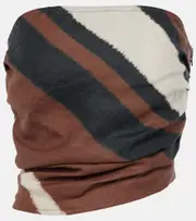 [Faithfull] Faithfull Setubal striped linen tube top AU 12 brown