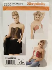 Simplicity 2355 Corsets or Bustier Misses' Sizes 6-12 Pattern Uncut FF