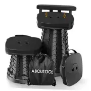 Folding Camping Stool, Square Collapsible Portable Stool,Collapsible Black