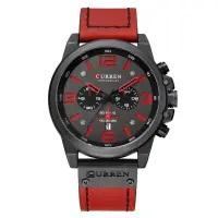 在飛比找蝦皮購物優惠-CURREN卡瑞恩8314多功能皮帶石英錶時尚休閒運動手錶男