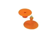 100x Cattle Ear Tags Set - Round Orange Blank Pig Sheep Goat Cow Livestock Label